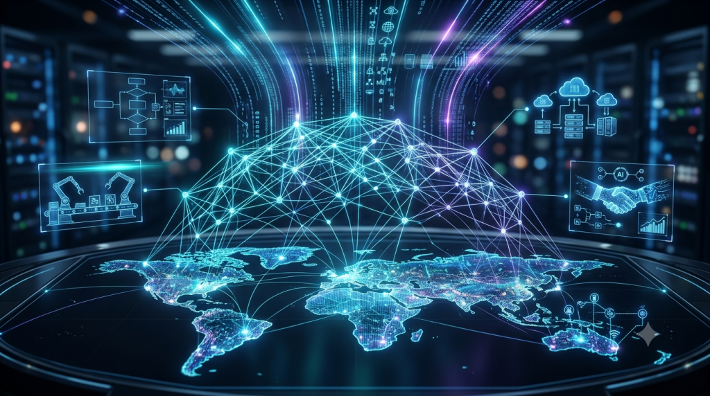 AI Technology in 2026: The Complete Guide to Artificial Intelligence, Applications & Future Trends 1 AI technology concept illustration with glowing neural network connections